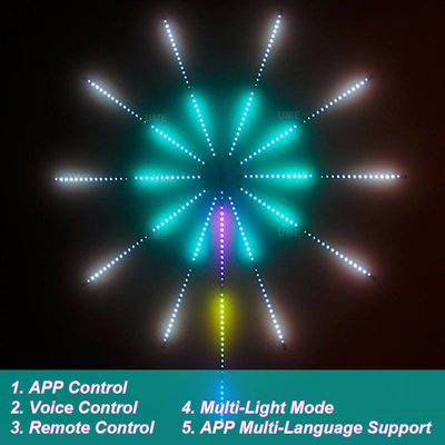 Lumière de musique de Smart LED de feu d'artifice de synchronisation de musique