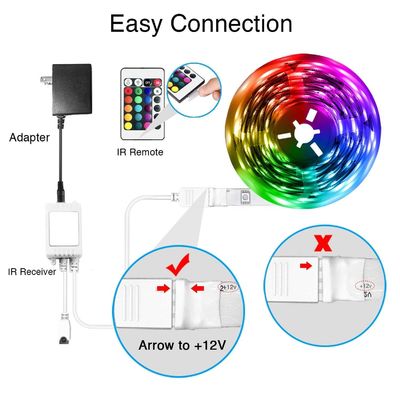 6 à 36V 15M changement de couleur de synchronisation de musique de 5050 de RVB Smart LED de musique lumières de lumière flexible