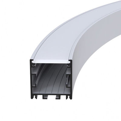 90lm a courbé S rond forme le profil en aluminium de LED a courbé l'extrusion menée 2700K