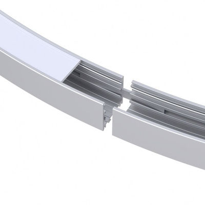 90lm a courbé S rond forme le profil en aluminium de LED a courbé l'extrusion menée 2700K