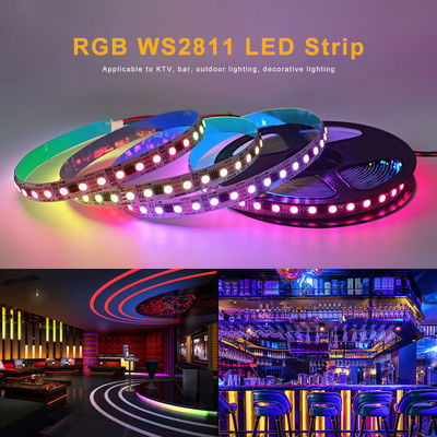 Lumière accessible 24V Aclorol 5050 programmables de la bande flexible LED de WS2811 Digital LED