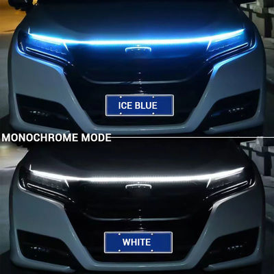 12V flexible a mené la lumière courante de jour de l'atmosphère de couverture de Hood Lights Strip Auto Engine de voiture