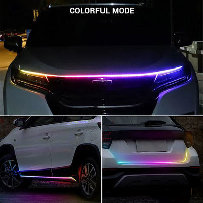 12V flexible a mené la lumière courante de jour de l'atmosphère de couverture de Hood Lights Strip Auto Engine de voiture