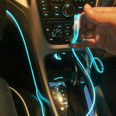 la voiture modifiée par 3m allume la ligne de lumière froide d'EL avec la console LED Ligh ambiant de tableau de bord d'USB DIY T
