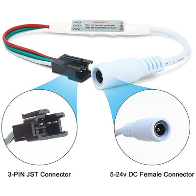 DC5 - mini 21Key LED lumières de bande rêveuses de couleur de For WS2811 WS2812B de contrôleur de lumière de 24V