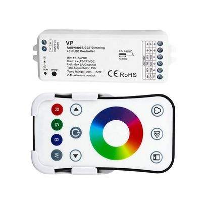 12V au commutateur à télécommande sans fil du contrôleur 2.4GHz RVB rf de lumière de 24V rf LED