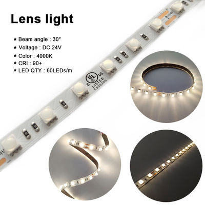 La lentille Smd flexible 5050 RVB a mené C.C 24V de la bande 60LEDs/M pour la lumière à la maison