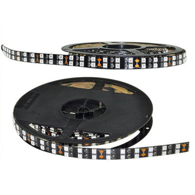 bande 60LEDs/M de la rangée 5050 LED de double de carte PCB du noir 12V 120LED/M DC12V