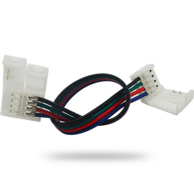 La largeur menée de la borne 10mm des connecteurs 4 de lumière de bande a mené le fil accessoire de câble d'extension de Solderless