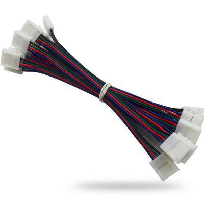 La largeur menée de la borne 10mm des connecteurs 4 de lumière de bande a mené le fil accessoire de câble d'extension de Solderless
