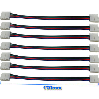 La largeur menée de la borne 10mm des connecteurs 4 de lumière de bande a mené le fil accessoire de câble d'extension de Solderless