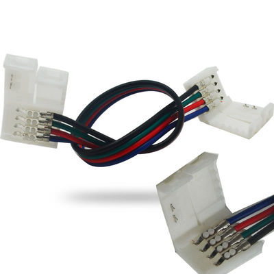 La largeur menée de la borne 10mm des connecteurs 4 de lumière de bande a mené le fil accessoire de câble d'extension de Solderless