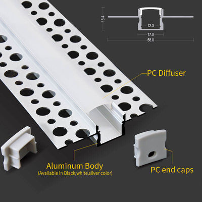La lumière de LED dépouille la Manche en aluminium avec le profil en aluminium mené par gypse de plâtre de cloison sèche enfoncé par couverture de PC