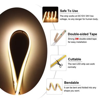 8mm 10mm 3000k ont mené le blanc froid chaud jaune vert rouge de LED d'ÉPI de glace flexible légère de C.P. 90