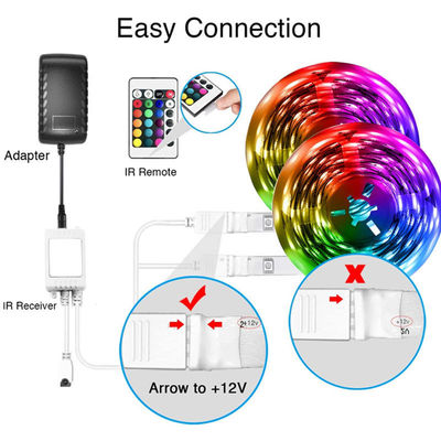 60Leds/M 5050 extérieur de contrôle d'appli des lumières de bande de RVB Smart LED 5m 10m 15m pour la chambre à coucher