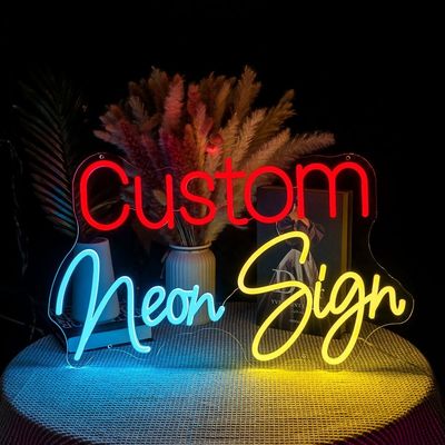 Anniversaire fait sur commande de lampe au néon de LED le joyeux a mené les lettres légères de signe pour la décoration à la maison de partie