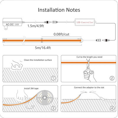 Lumière 2023 flexible Dotless de bande de la bande 480leds 2700K 3000K 4000K 6000K de l'ÉPI LED