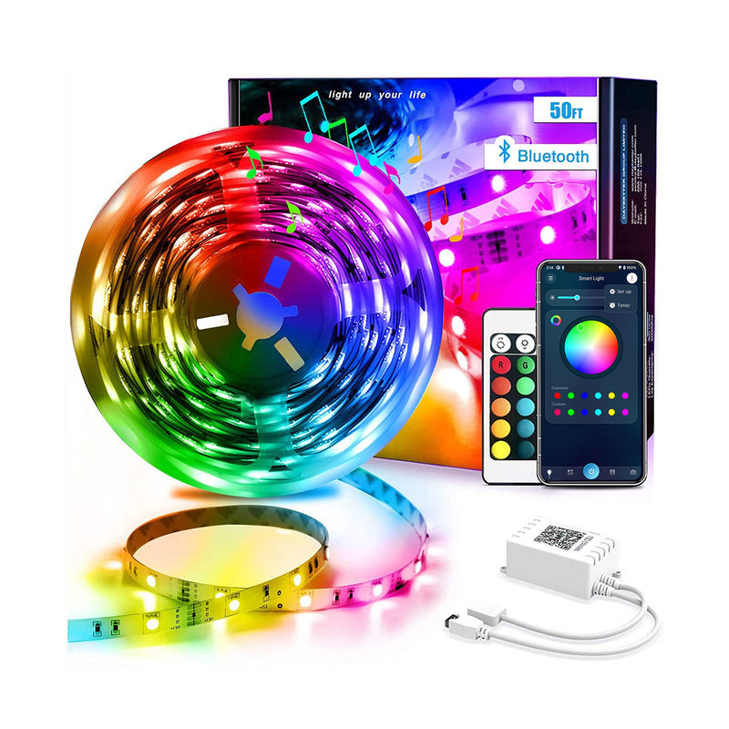 6 à 36V 15M changement de couleur de synchronisation de musique de 5050 de RVB Smart LED de musique lumières de lumière flexible