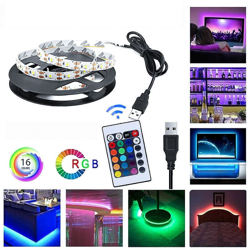 La lumière futée imperméable de musique de RVB 5V LED a mené le changement de couleur d'USB du contre-jour 5050 de TV
