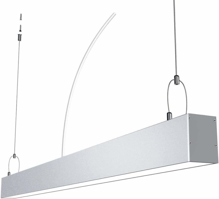 Couloir monté pendant linéaire en aluminium mené à extrémité élevé du profil LED de lumière de bande vers le bas