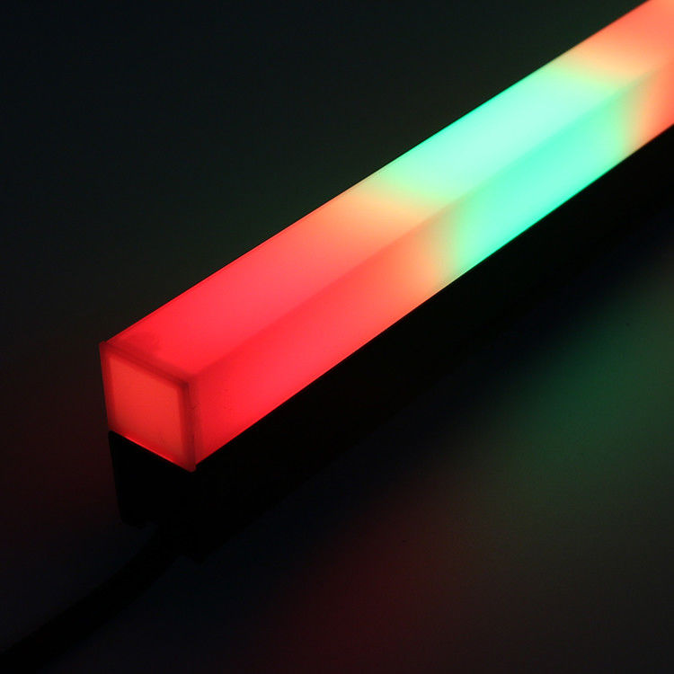 Voie en aluminium légère menée linéaire de tube du pixel DMX RVB de DC24V 96leds pour allumer des projets